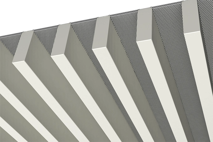 Baffled ceiling systems