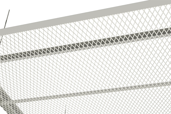 Mesh ceiling systems